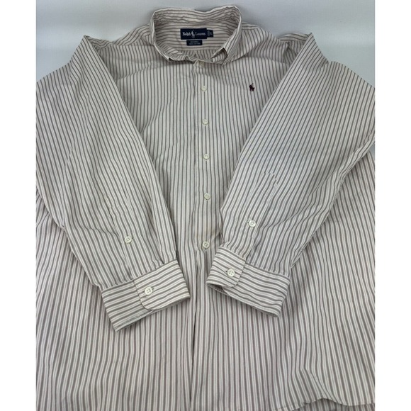 Ralph Lauren Men's McMeel XL Striped 100% Cotton Long Sleeve Button Up Shirt - Picture 1 of 11